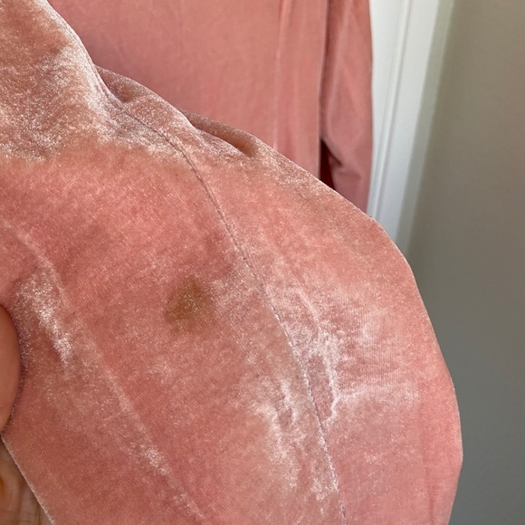 Pale pink Ted Baker Velvet blazer - Picture 3 of 4